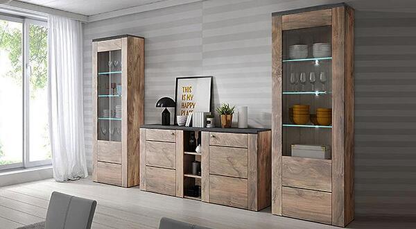 Модулна комбинация Ларона II орех сатен и тъчууд