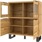 Висок комод Хале с 4 врати дъб вотан