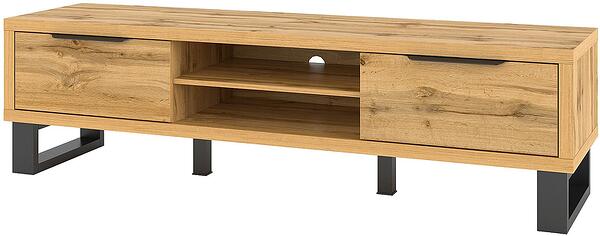 ТВ шкаф Хале с 2 клапващи врати дъб вотан