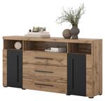 Скрин Роджър с 2 врати, 3 чекмеджета и 3 ниши орех сатен и тъчууд-Copy