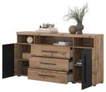 Скрин Роджър с 2 врати, 3 чекмеджета и 3 ниши орех сатен и тъчууд-Copy