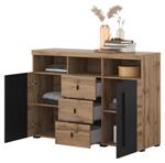 Скрин Роджър с 2 врати, 3 чекмеджета и 3 ниши орех сатен и тъчууд-Copy