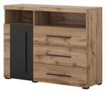 Скрин Роджър с 1 врата, 3 чекмеджета и 2 ниши орех сатен и тъчууд-Copy