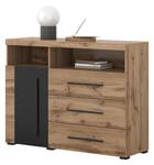 Скрин Роджър с 1 врата, 3 чекмеджета и 2 ниши орех сатен и тъчууд-Copy