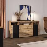 Скрин Роджър с 1 врата, 3 чекмеджета и 2 ниши орех сатен и тъчууд-Copy