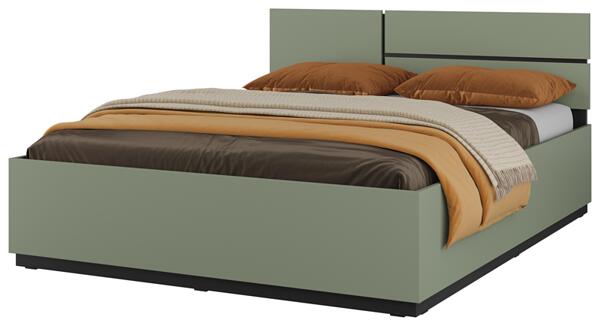 Легло Крос за матрак с размер 160/200 или 180/200 см борово зелено и черен мат