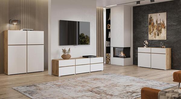 Модулна комбинация Крос II бял и черен мат-Copy