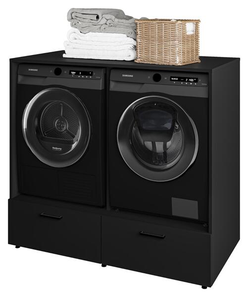 Комбиниран шкаф за пералня и сушилня Роса с 2 чекмеджета маслен дъб и конго мат-Copy