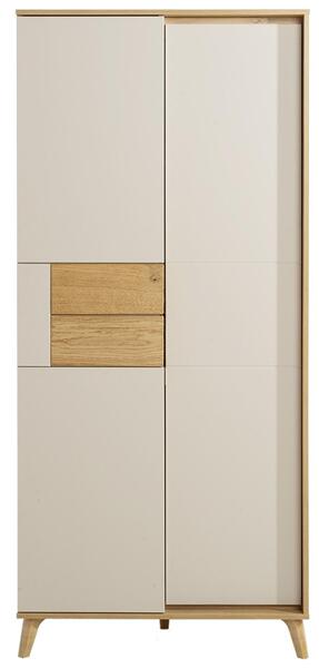 Гардероб Бруно с 2 врати дъб артизан и кашмир мат