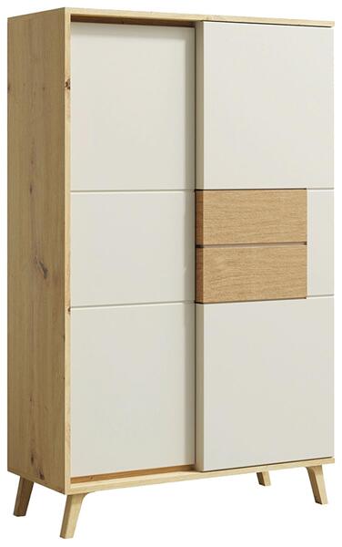 Комод Бруно с 2 врати дъб артизан и кашмир мат