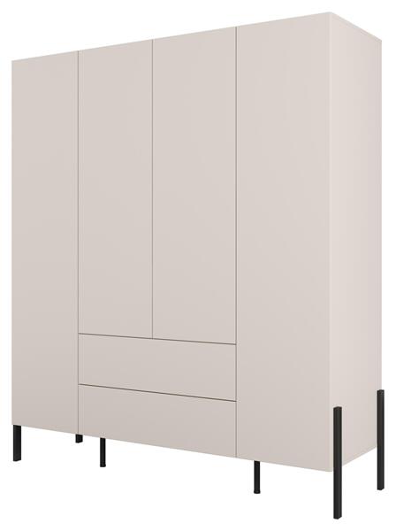 Гардероб Юкон с 4 врати и 2 чекмеджета кашмир мат