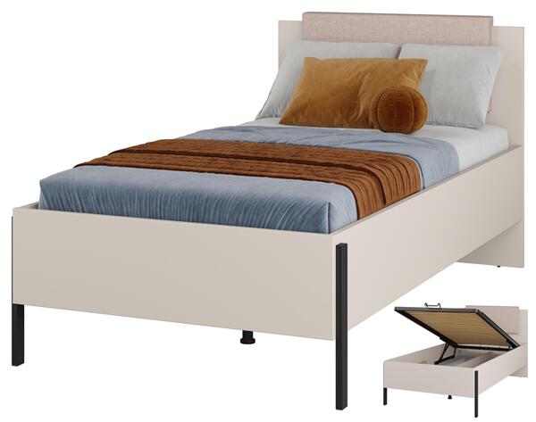 Легло Юкон с повдигащ механизъм за матрак с размер 100/200 см кашмир мат