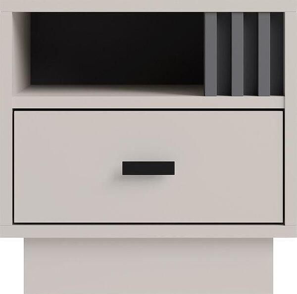 Нощно шкафче Алмо дясно с 1 чекмедже и ниша дъб естана и антрацит мат-Copy