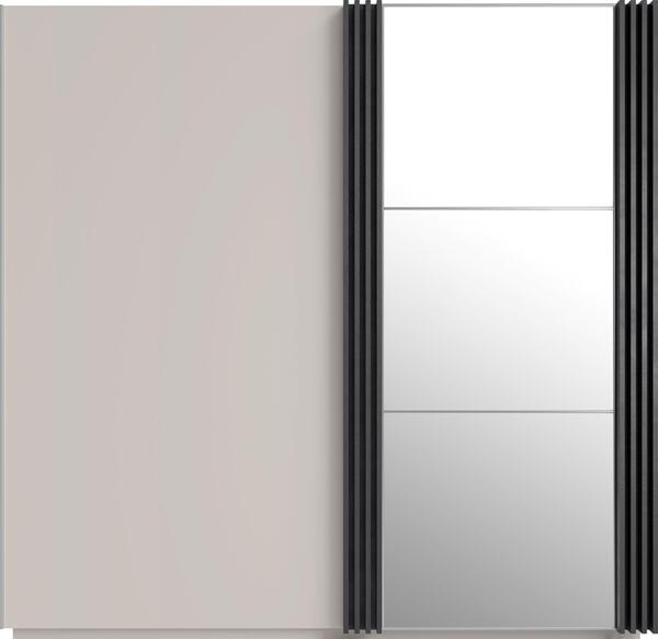 Гардероб Алмо с 2 плъзгащи врати и огледало дъб с дължина 215 см естана и антрацит мат-Copy