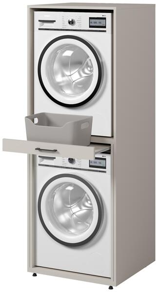 Комбиниран шкаф за пералня и сушилня Аза бял мат-Copy