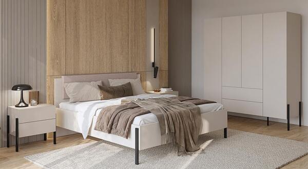 Спален комплект Юкон с избор на размер на легло и повдигащ механизъм кашмир мат