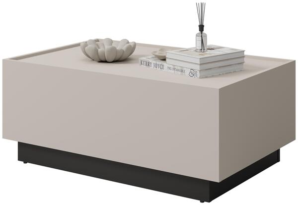 Разтегателна холна маса Еко с контейнер за съхранение кашмир мат и черен оникс