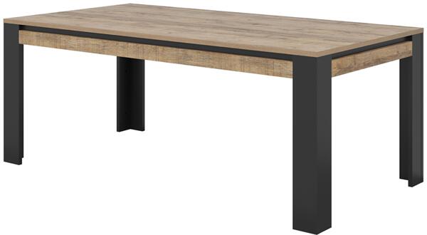 Трапезна маса Тюдор дъб самдал и черен мат