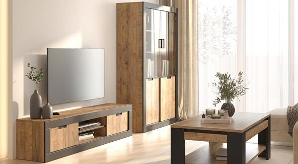 Модулна комбинация Тюдор I дъб самдал и черен мат