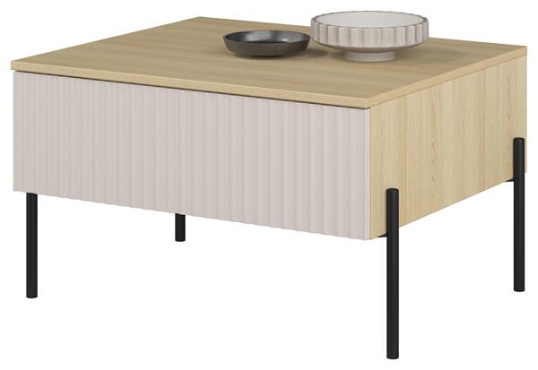 Холна маса Оре с 1 чекмедже дъб линдберг и кашмир мат фрезован