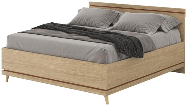 Легло Сканди за матрак с размер 160/200 или 180/200 см маслен дъб и брик