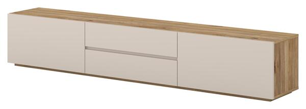 Скрин Крис с 4 врати и 4 чекмеджета дъб маувела и кашмир мат-Copy