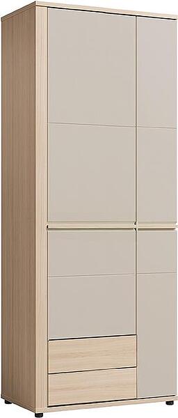 Гардероб Осло с 2 врати и 2 чекмеджета дъб рива и кашмир мат