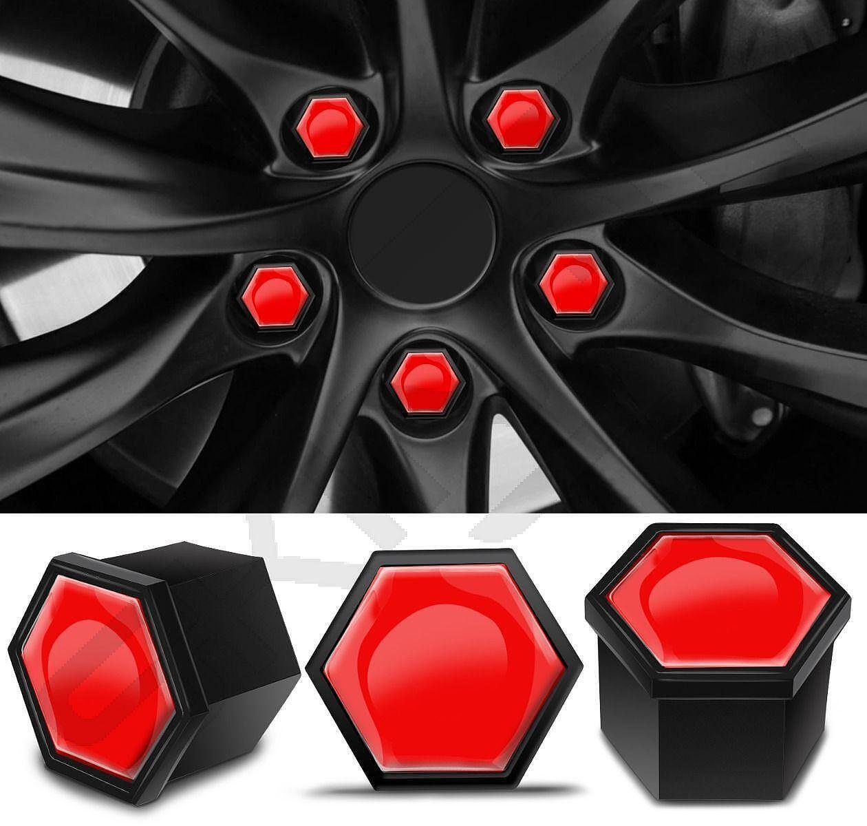 JIANDONGJIE 20 PCS Lug Nut Covers For Volvo Xc40 Xc60 Xc90 S90 S60 V40 V60, Wheel Nut Covers Bolt Caps Waterproof Dustproof Tire Screw Caps Decorative Car Accessories,Gr-ey-21mm