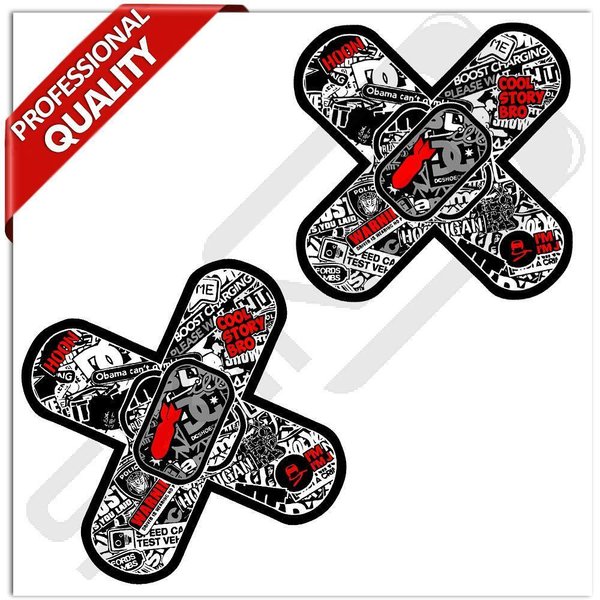 Auto Sticker NU002 Nummern Race Racing Numbers Bomb Drift Tuning Sticker (Nu002 Sticker Für Drift Tuning