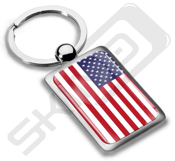 Skino 3D Metal Germany Flag Keychain Keyring - 7.5x3 Cm Stainless Steel Gift With Gift Box