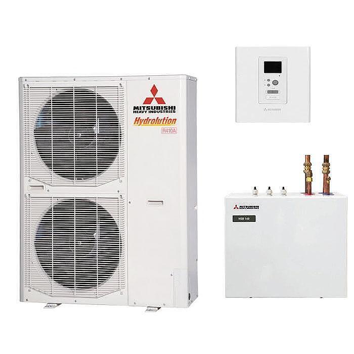 Термопомпа Mitsubishi Heavy Hydrolution HSB140/FDCW140VNX-A, 16 kW, отопление, охлаждане и БГВ