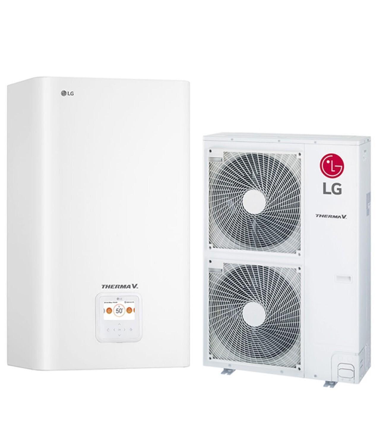 Термопомпа сплит 12kW, LG THERMA V HU121MA.U33 / HN1616M.NK5, монофазна