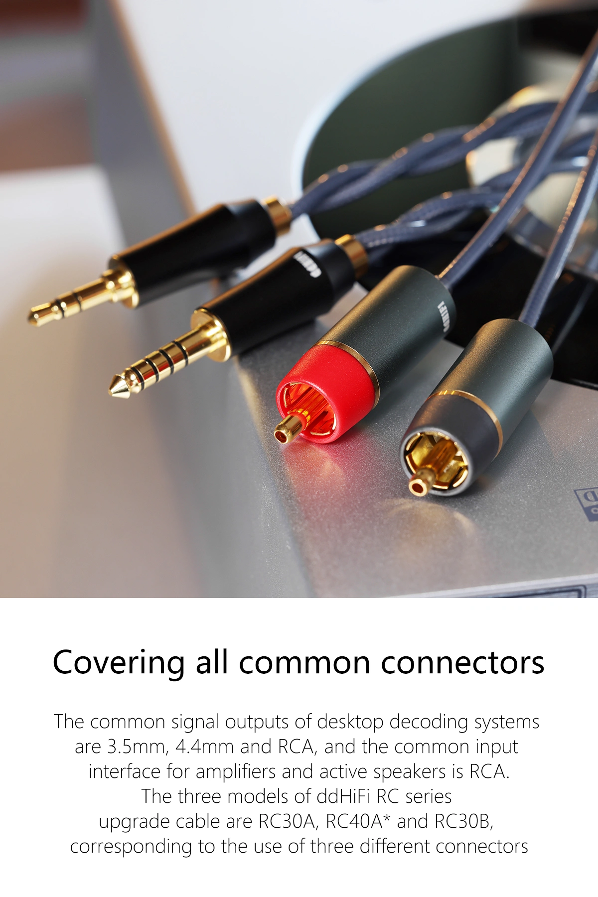 Rca L R ddHiFi RC30B RCA to RCA Silver HiFi Cable 120cm