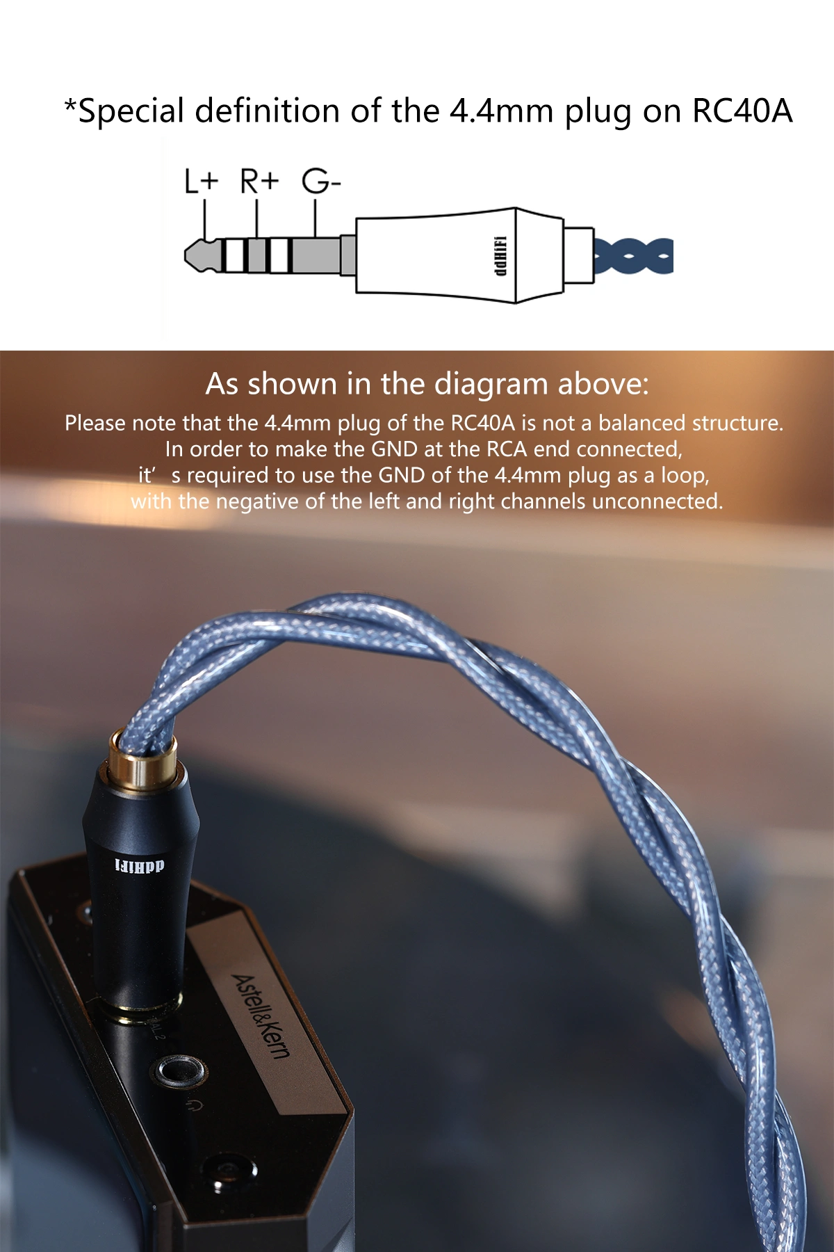 Rca L R ddHiFi RC30B RCA to RCA Silver HiFi Cable 120cm