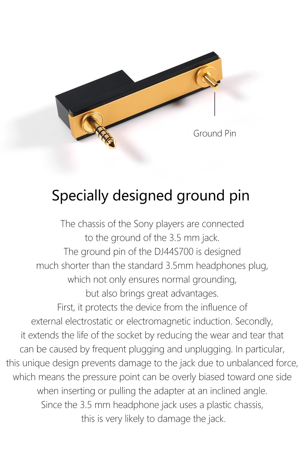 ddHiFi DJ44S700 4.4mm Ground Pin Adapter