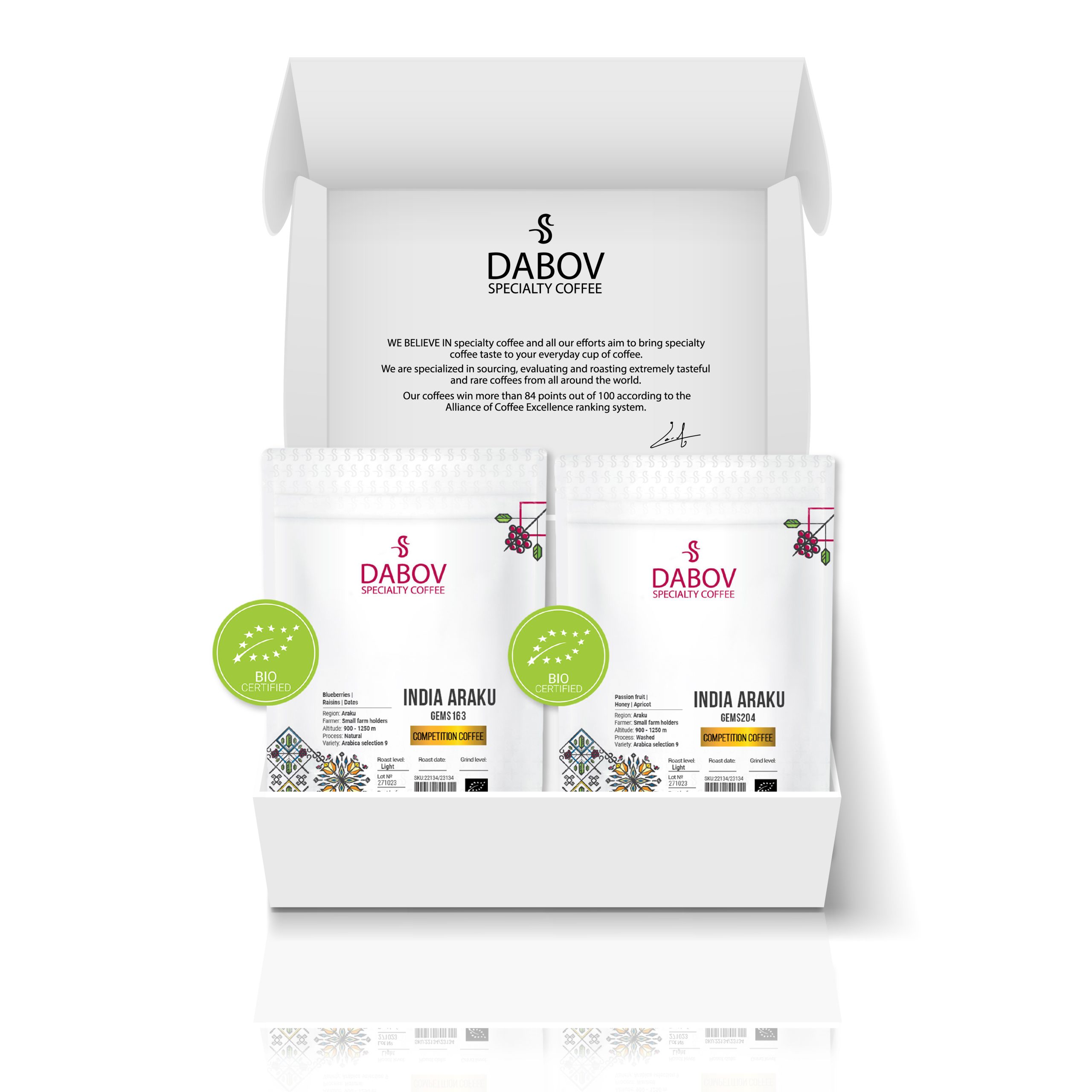 Спешълти Кафе кутия Индия Араку Dabov Specialty Coffee