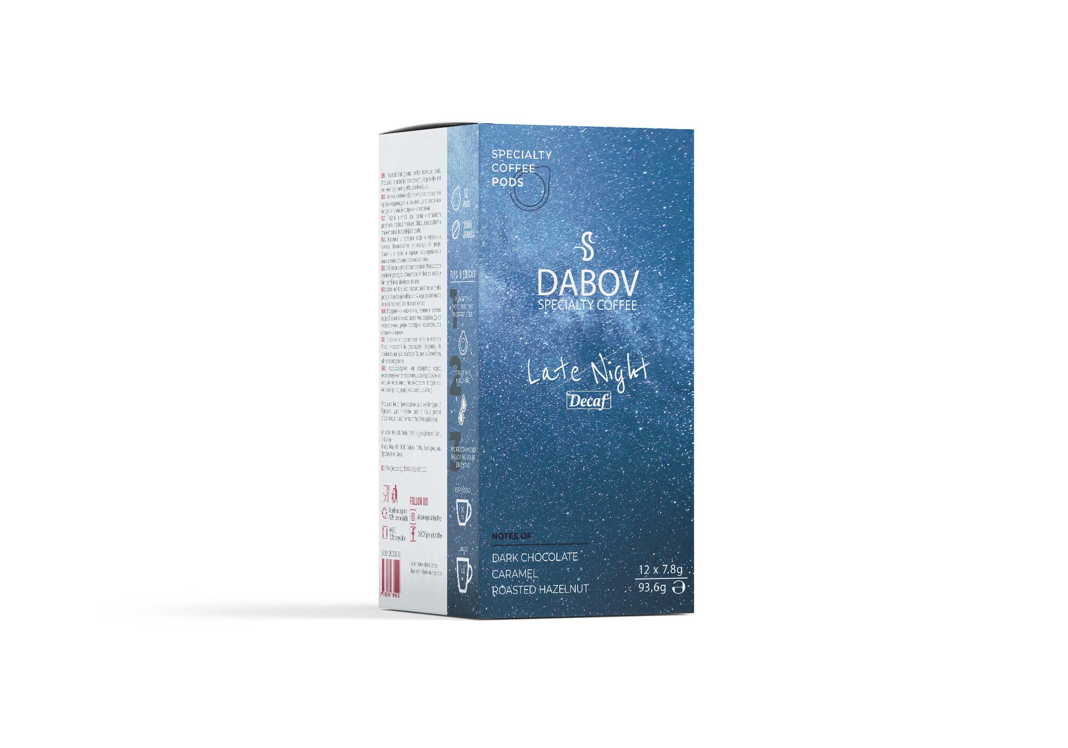 Спешълти кафе дози Late Night Decaf by DABOV Specialty Coffee