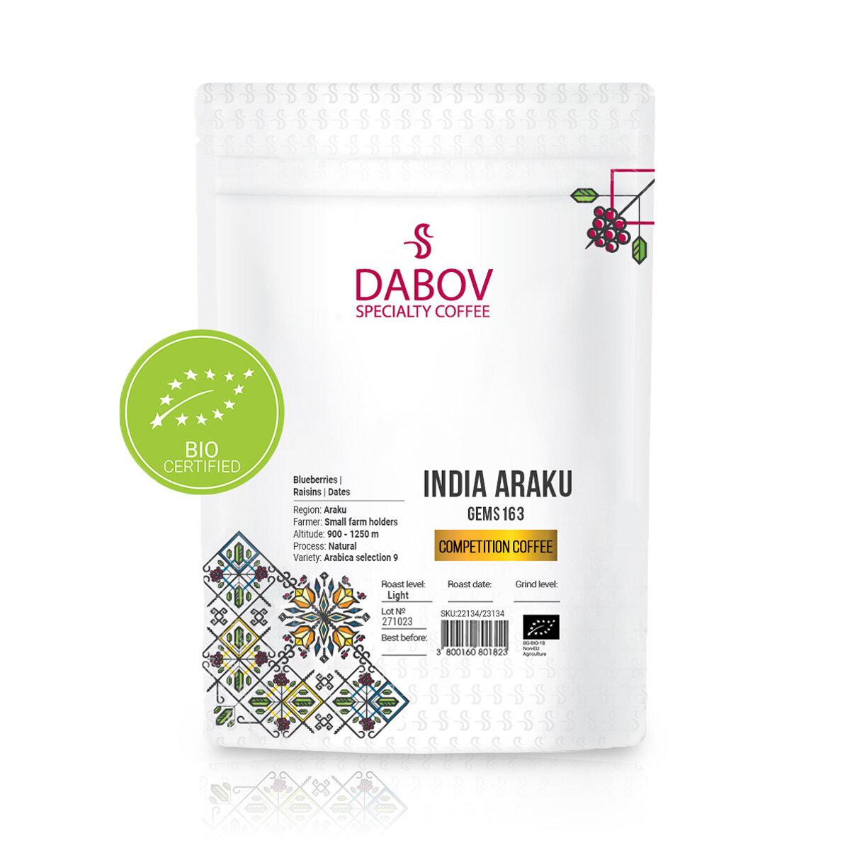 Спешълти кафе Индия Араку Био Gems GEMS163 by Dabov Specialty Coffee
