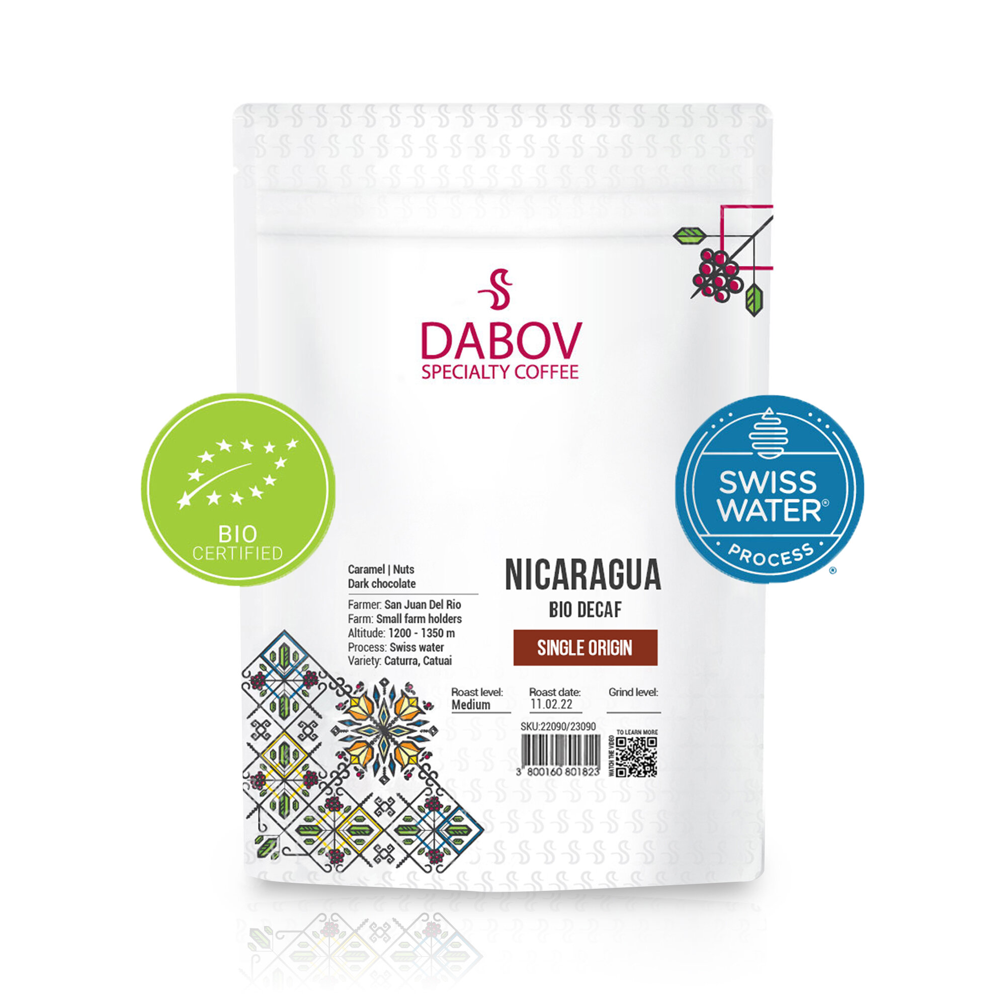 Спешълти кафе NICARAGUA – BIO SWISS WATER DECAF от Dabov Specialty Coffee.