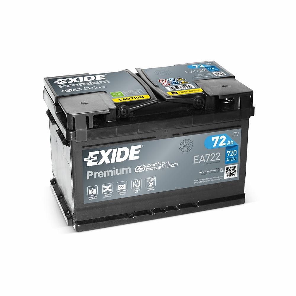 Акумулатор Exide Premium 12V 72Ah 720A EA722