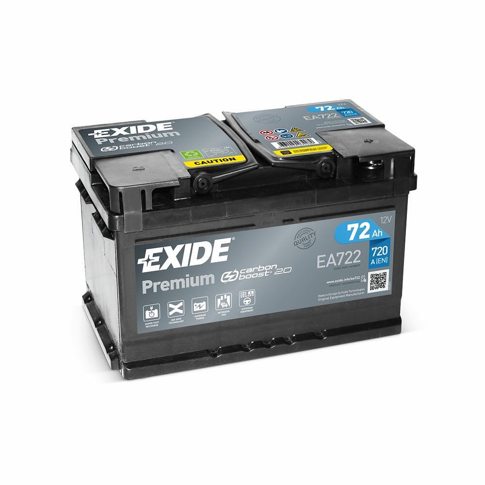 Акумулатор Exide Premium 12V 72Ah 720A EA722