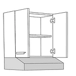 Кухненски шкаф горен IN VA60 60x31x57 см Пясък мат