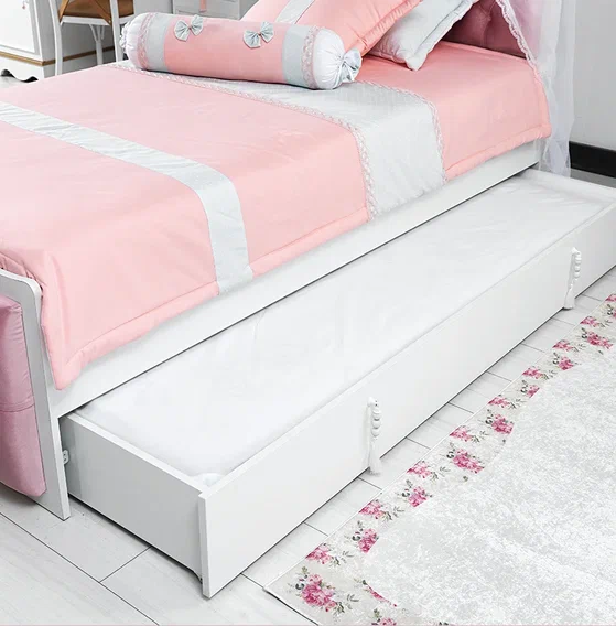 Легло Luna 100 cm бяло и розово