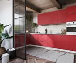 Долен кухненски шкаф Ferrara H60 Червен лак - за фурна-Copy