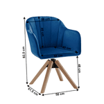 Въртящо кресло-стол Dalio Светлосив-Copy