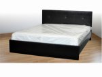 Тапицирано легло Loz 120 с включен матрак и рамка кафява еко кожа