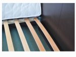 Тапицирано легло Loz 120 с включен матрак и рамка кафява еко кожа