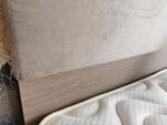 Спален комплект Domino с легло за матрак 160x200 cm Дъб хавана и кашмир супер гланц