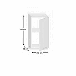Dulap superior cu uşă verticală, alb super luciu HG, dreapta, LINE ALB