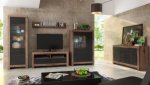 TV Шкаф Balin RTV2S манастирски дъб с черен дъб